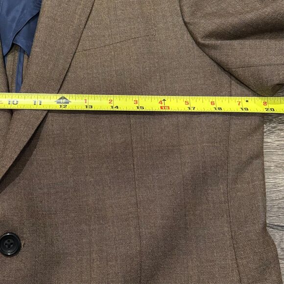 J.Crew Ludlow Slim Fit Blazer Coat 40S Brown American Wool Herringbone 2-Button - Picture 8 of 14